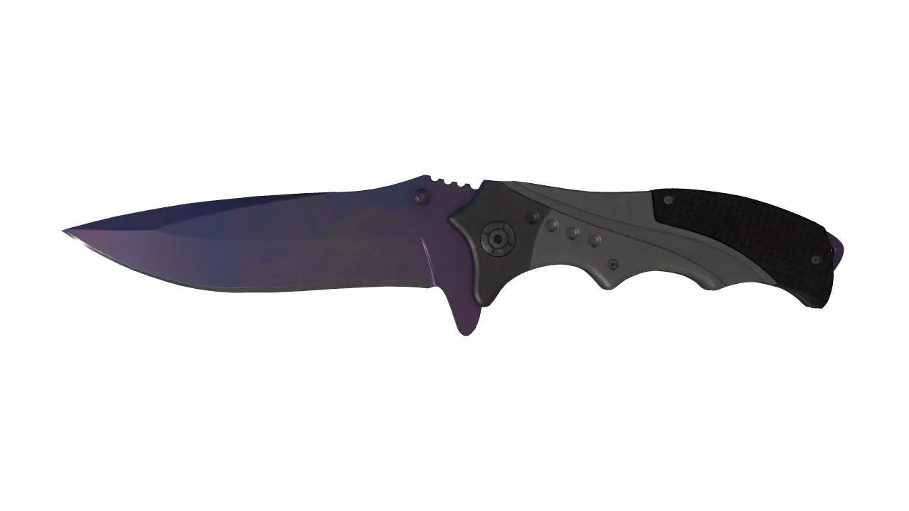 StatTrak™ ★ Nomad Knife | Doppler (Black Pearl) (Minimal Wear) — Dust II light, front