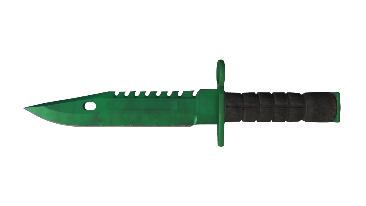 M9 Bayonet | Gamma Doppler (Emerald) seed #671, front