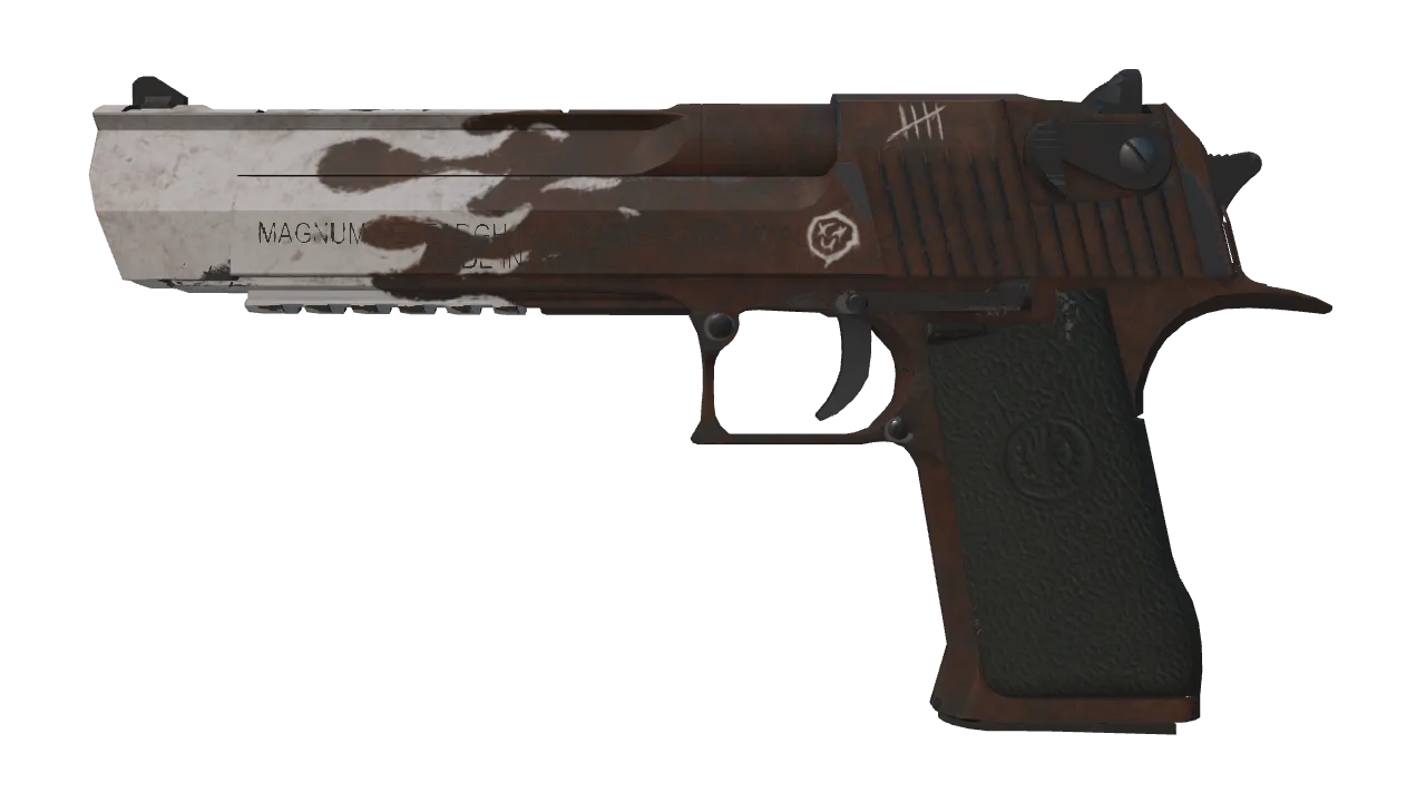 Desert Eagle | Oxide Blaze (Minimal Wear) — Dust II light, front