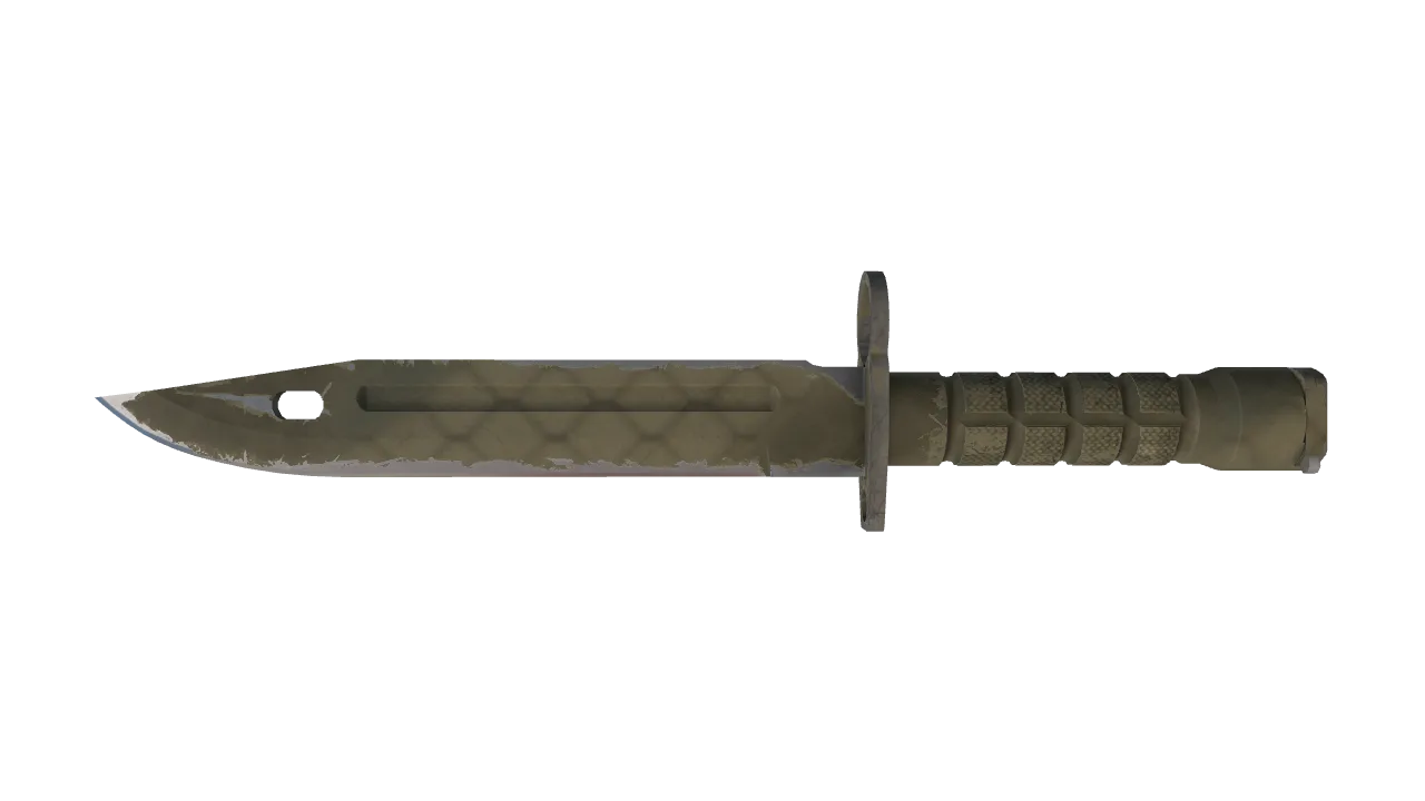 ★ Bayonet | Safari Mesh (Field-Tested) — Dust II light, front