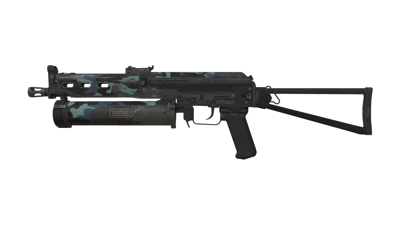 PP-Bizon | Night Riot (Battle-Scarred) — Dust II light, front