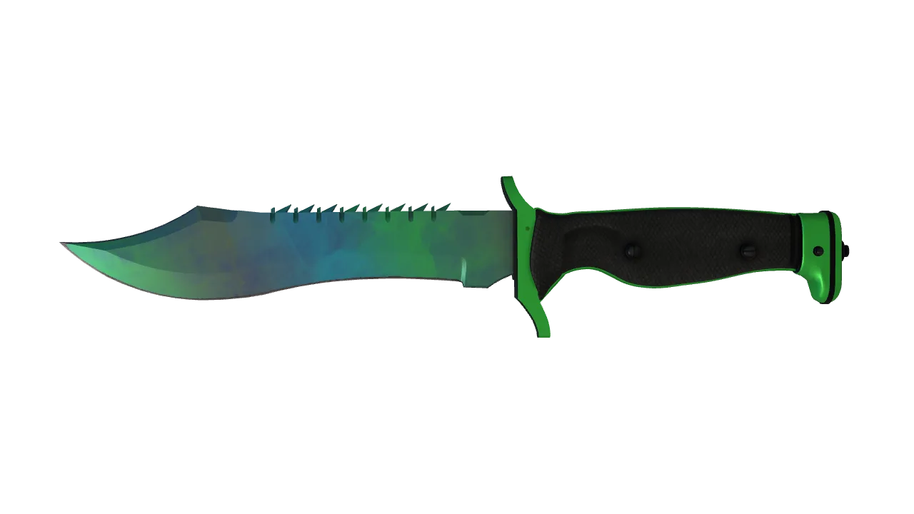 ★ Bowie Knife | Gamma Doppler (Phase 3) (Factory New) — Dust II light, front