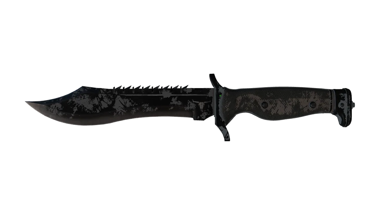 ★ Bowie Knife | Night (Battle-Scarred) — Dust II light, front