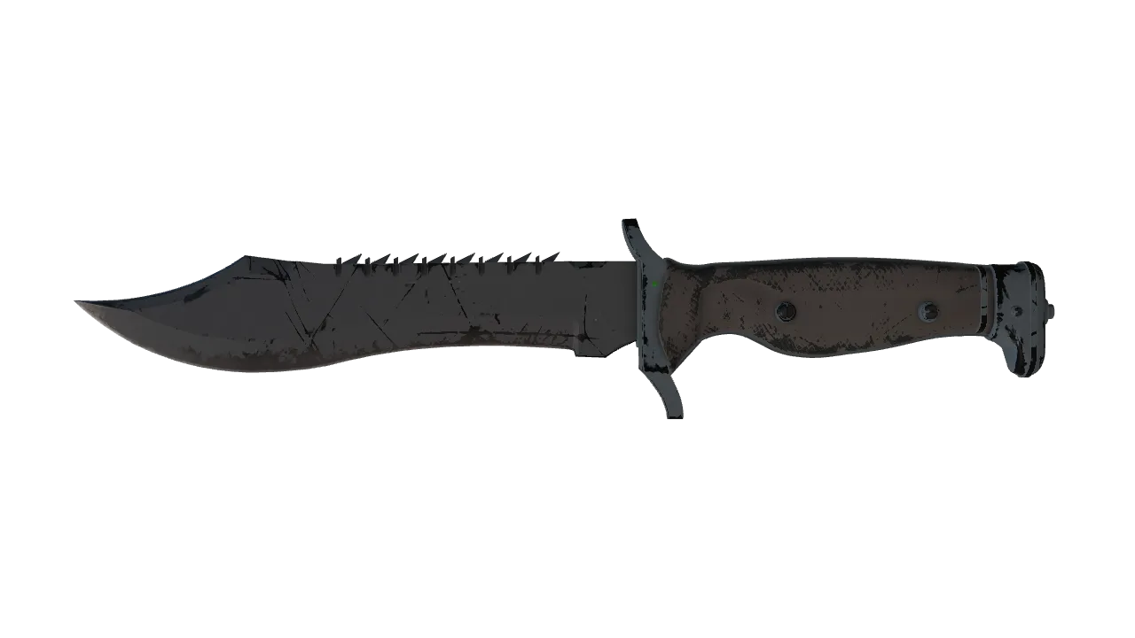 ★ Bowie Knife | Night (Well-Worn) — Dust II light, front