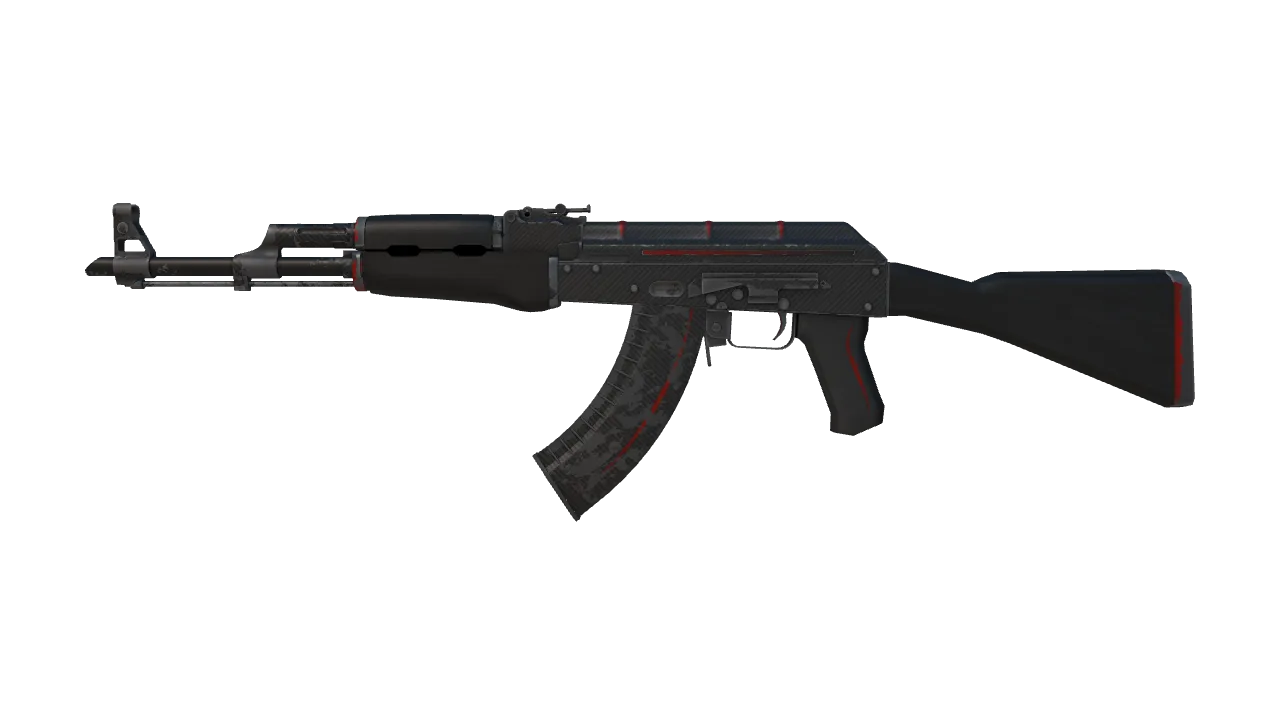 Souvenir AK-47 | Redline (Well-Worn) — Dust II light, front