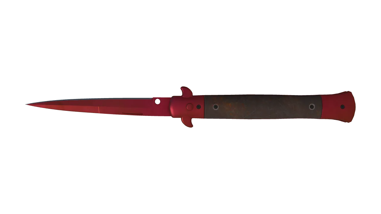 Stiletto Knife | Doppler (Ruby) seed #121, back