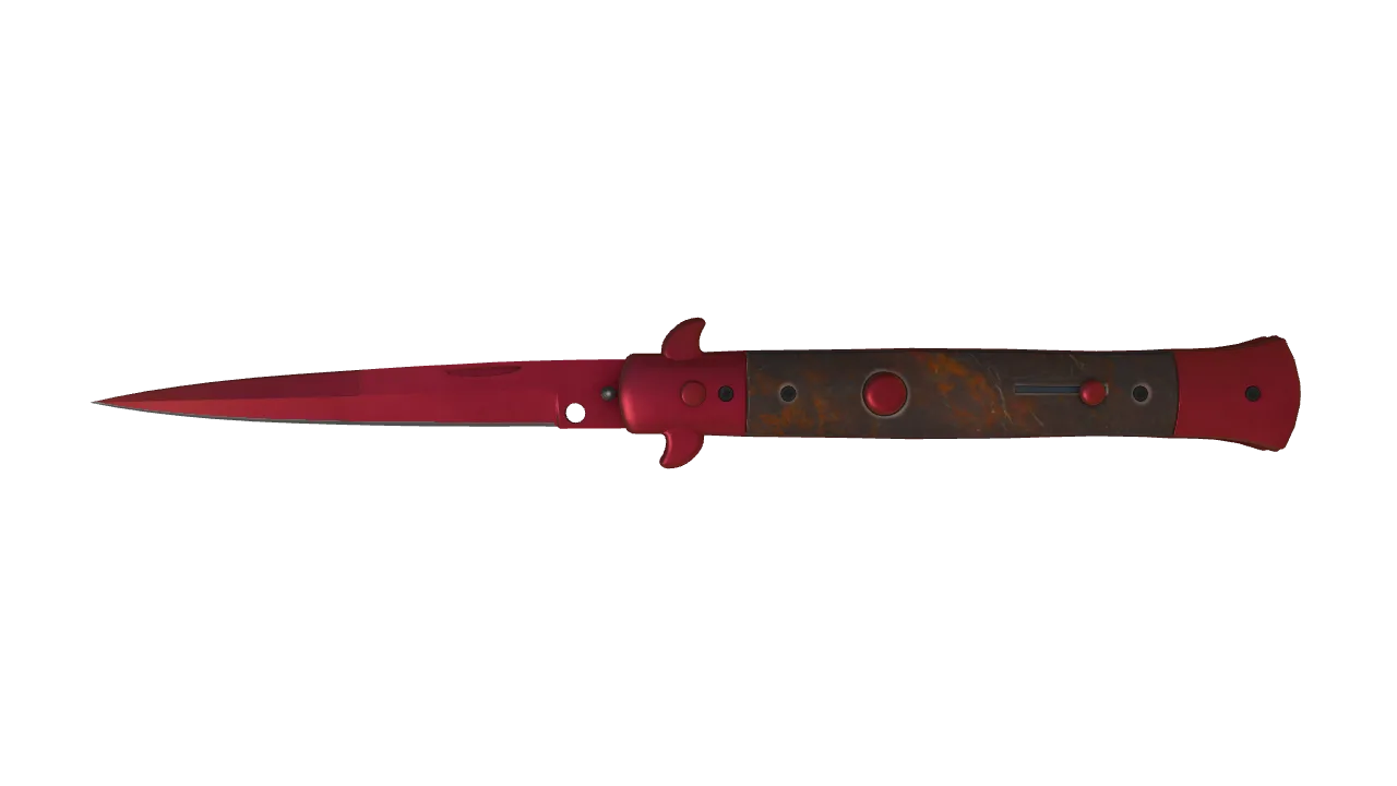 Stiletto Knife | Doppler (Ruby) seed #147, front