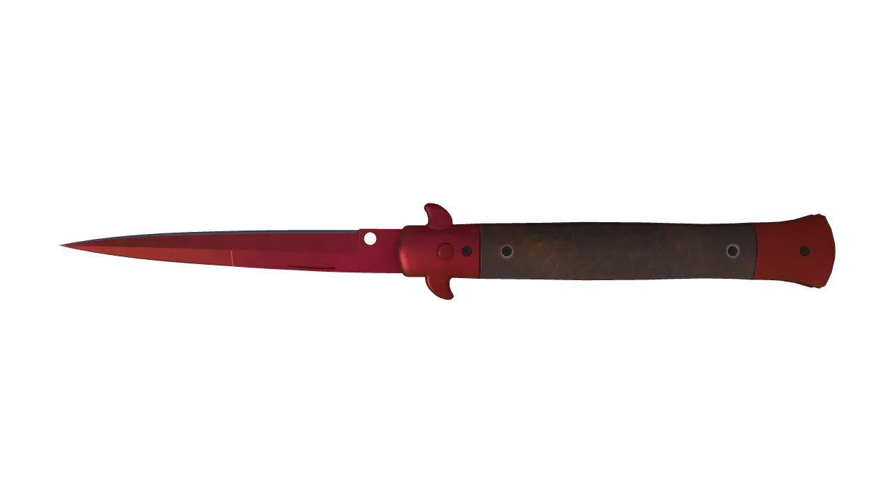Stiletto Knife | Doppler (Ruby) seed #159, back