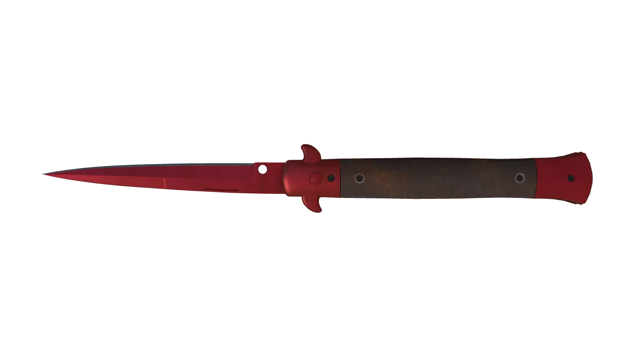Stiletto Knife | Doppler (Ruby) seed #198, back
