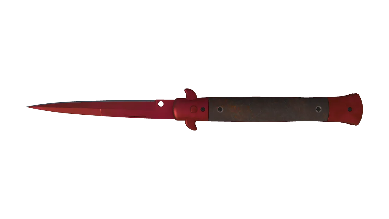 Stiletto Knife | Doppler (Ruby) seed #221, back
