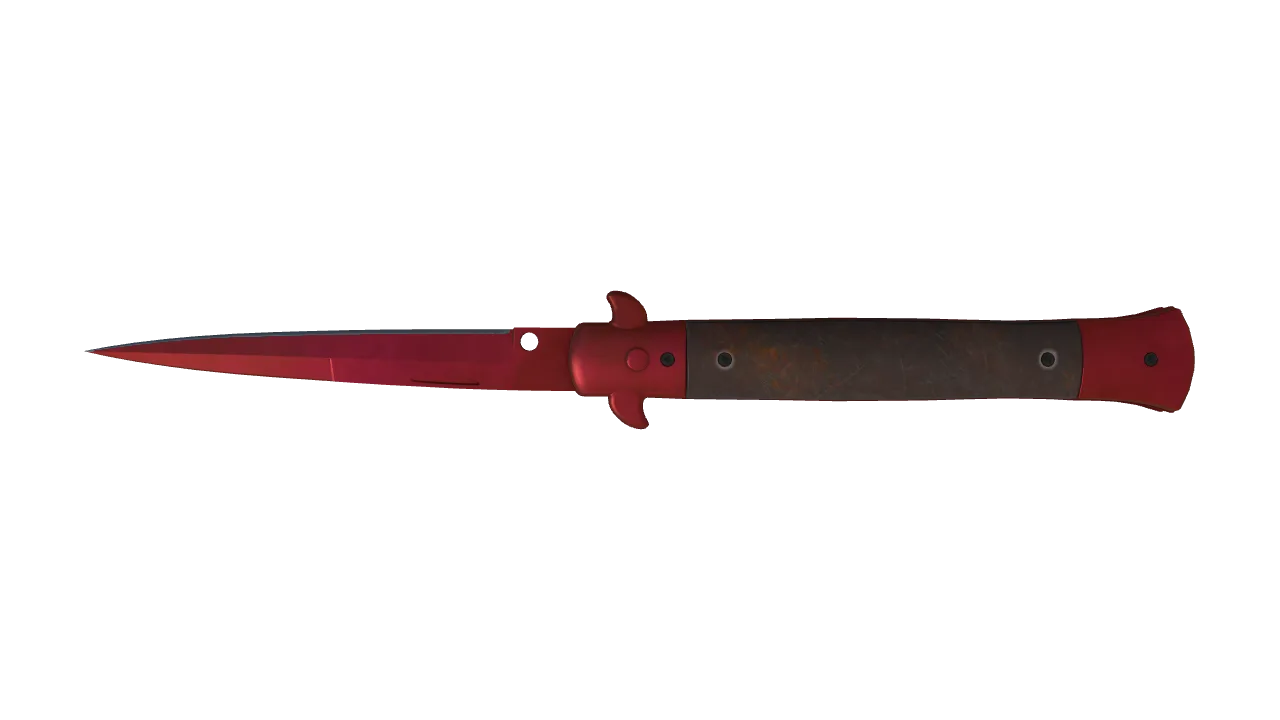 Stiletto Knife | Doppler (Ruby) seed #235, back
