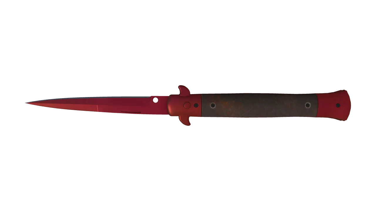 Stiletto Knife | Doppler (Ruby) seed #252, back