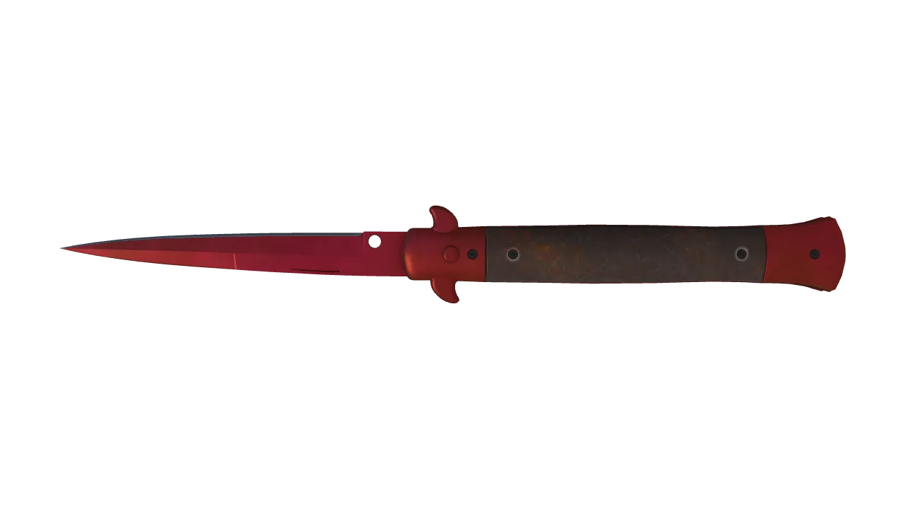 Stiletto Knife | Doppler (Ruby) seed #282, back