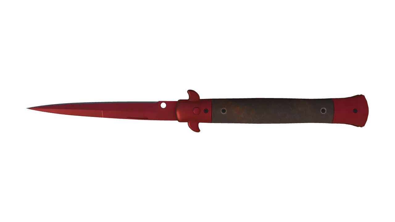 Stiletto Knife | Doppler (Ruby) seed #393, back