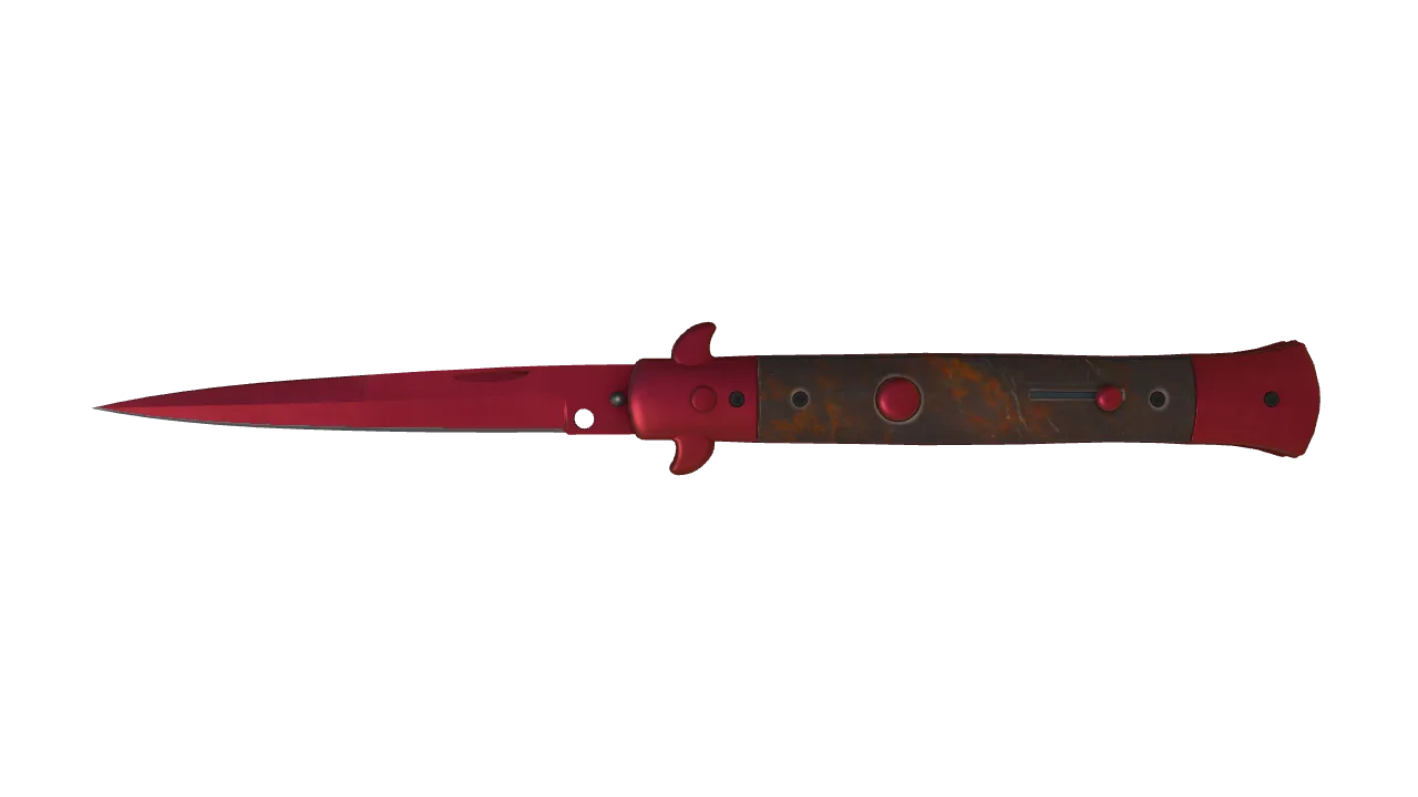Stiletto Knife | Doppler (Ruby) seed #467, front