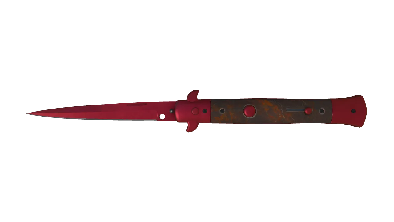 Stiletto Knife | Doppler (Ruby) seed #668, front