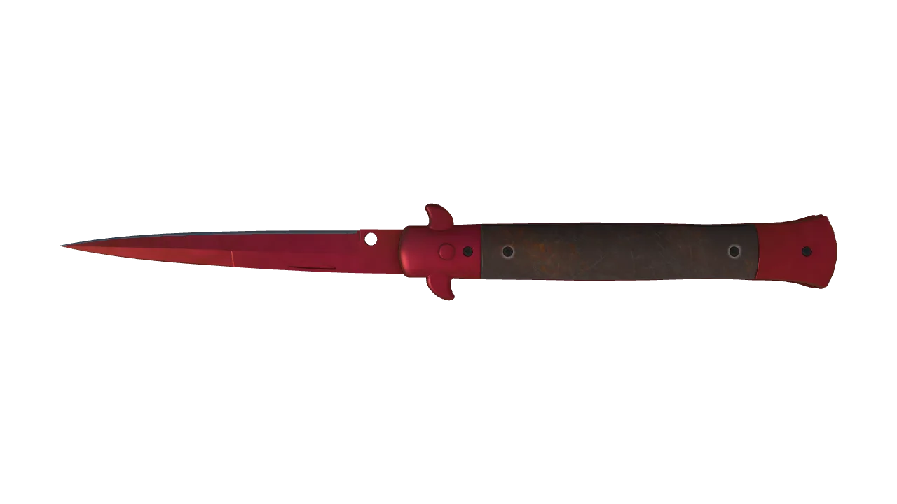 Stiletto Knife | Doppler (Ruby) seed #700, back