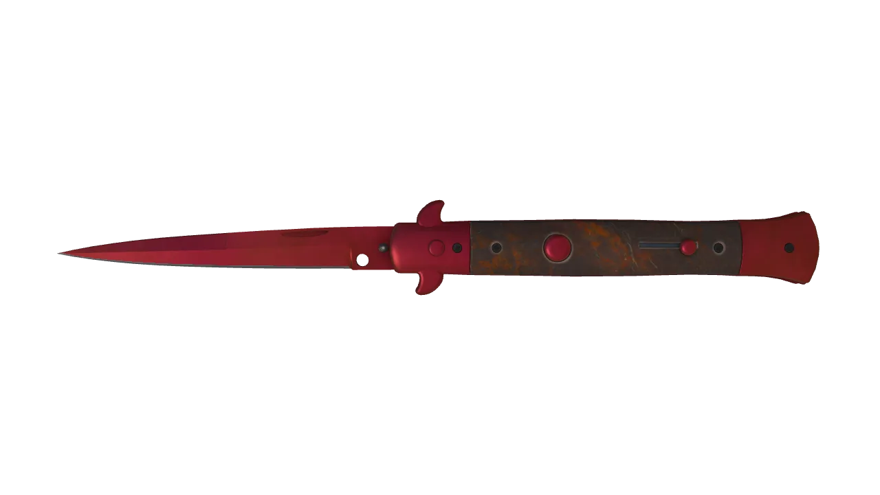 Stiletto Knife | Doppler (Ruby) seed #717, front