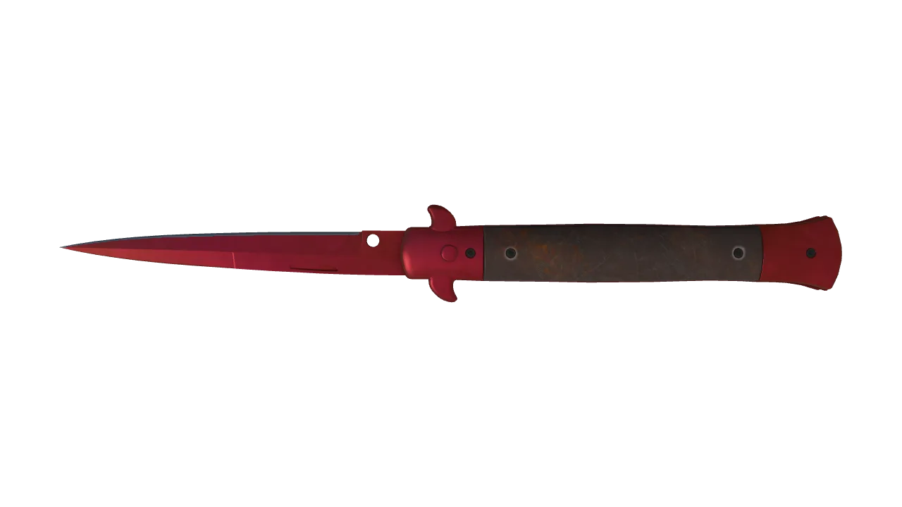 Stiletto Knife | Doppler (Ruby) seed #817, back