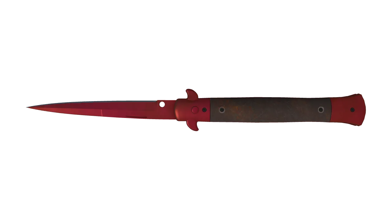 Stiletto Knife | Doppler (Ruby) seed #870, back