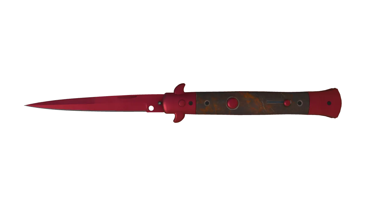 Stiletto Knife | Doppler (Ruby) seed #961, front