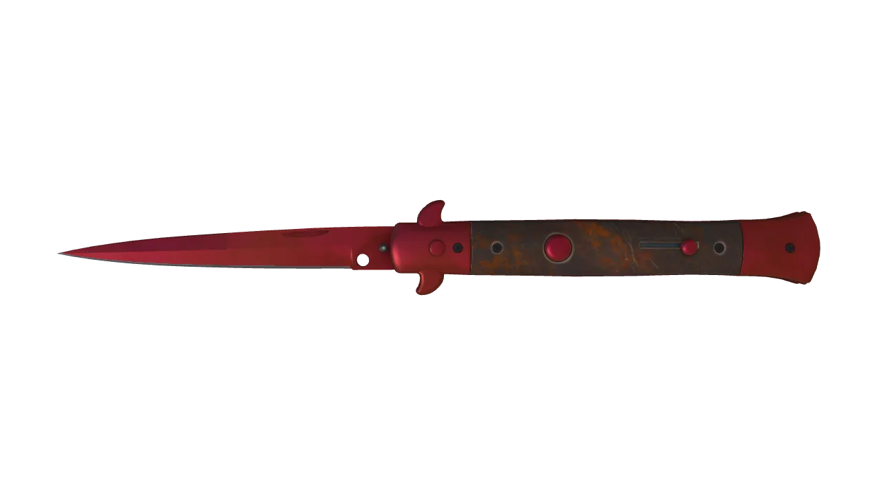 Stiletto Knife | Doppler (Ruby) seed #973, front