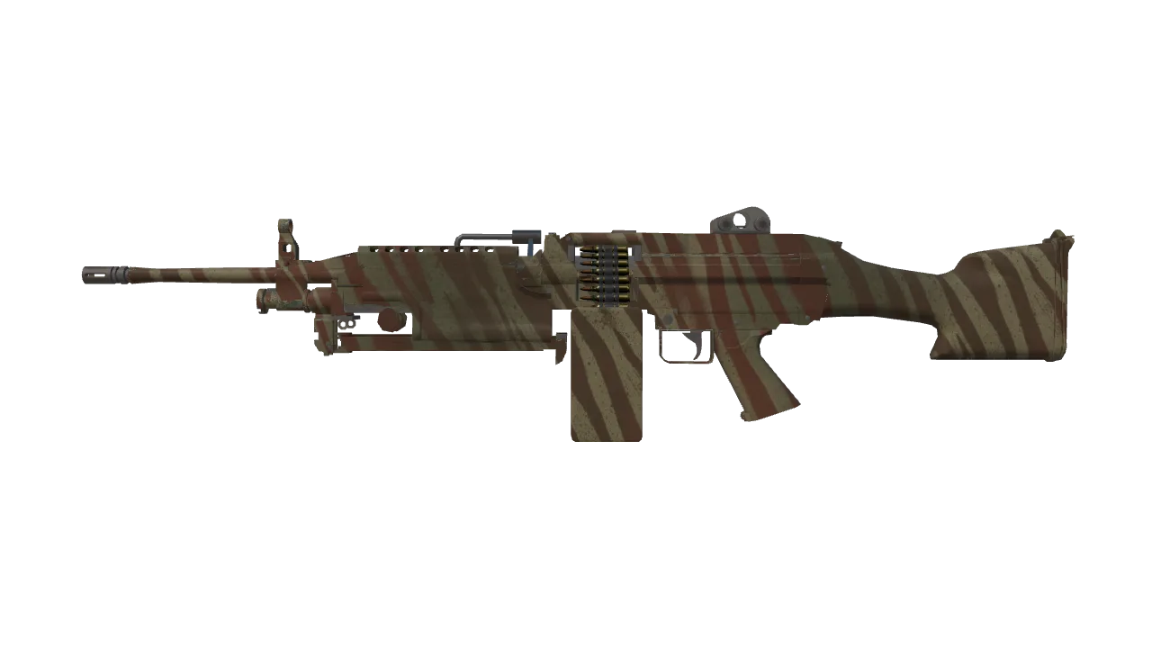 M249 | Predator (Factory New) — Dust II light, front