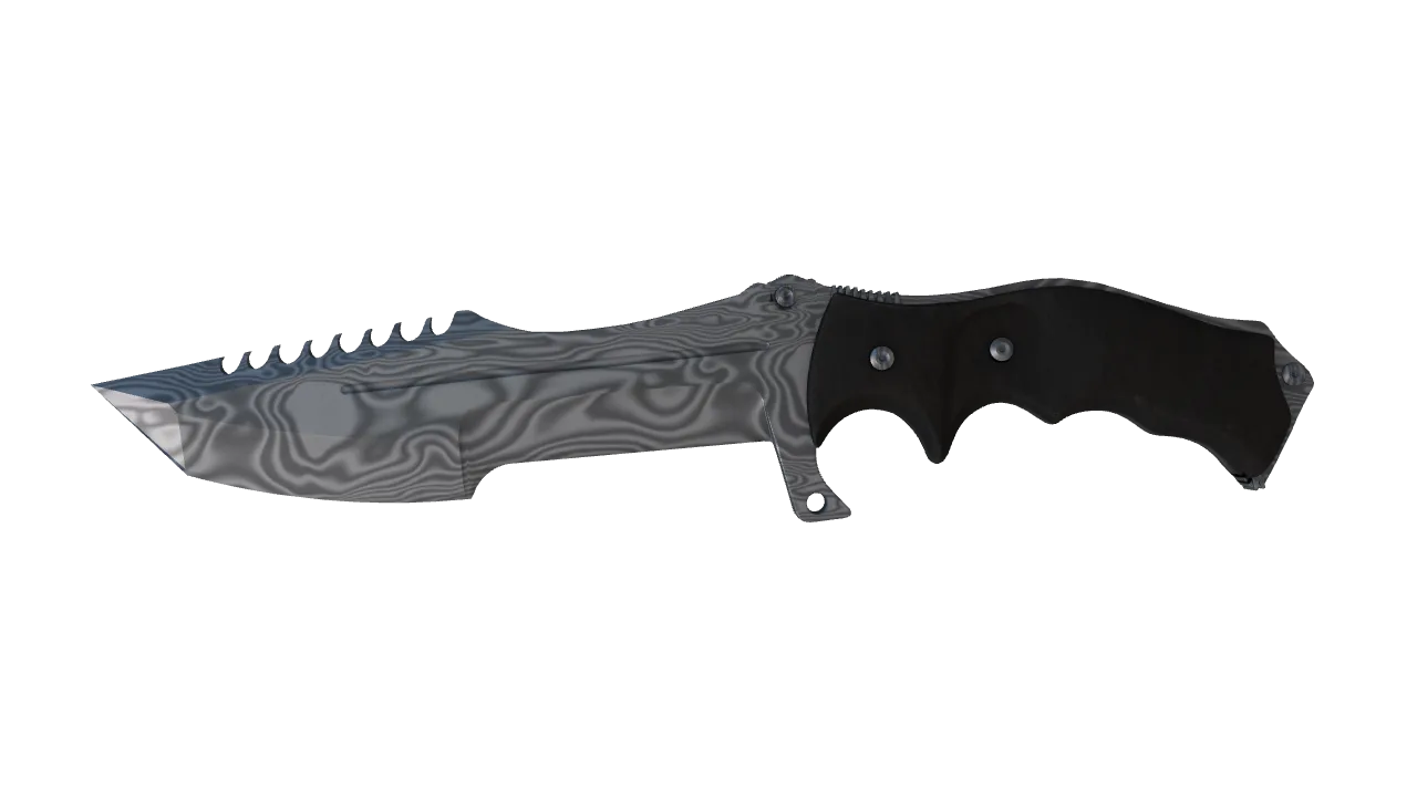 ★ Huntsman Knife | Damascus Steel (Factory New) — Dust II light, front