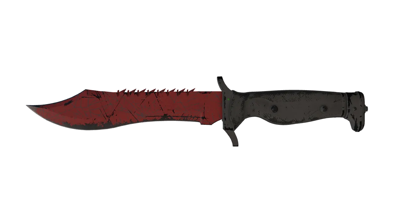 StatTrak™ ★ Bowie Knife | Crimson Web (Well-Worn) — Dust II light, front