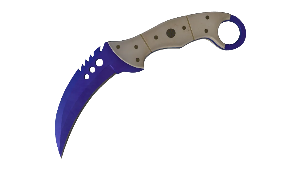 Talon Knife | Doppler (Sapphire) seed #114, front
