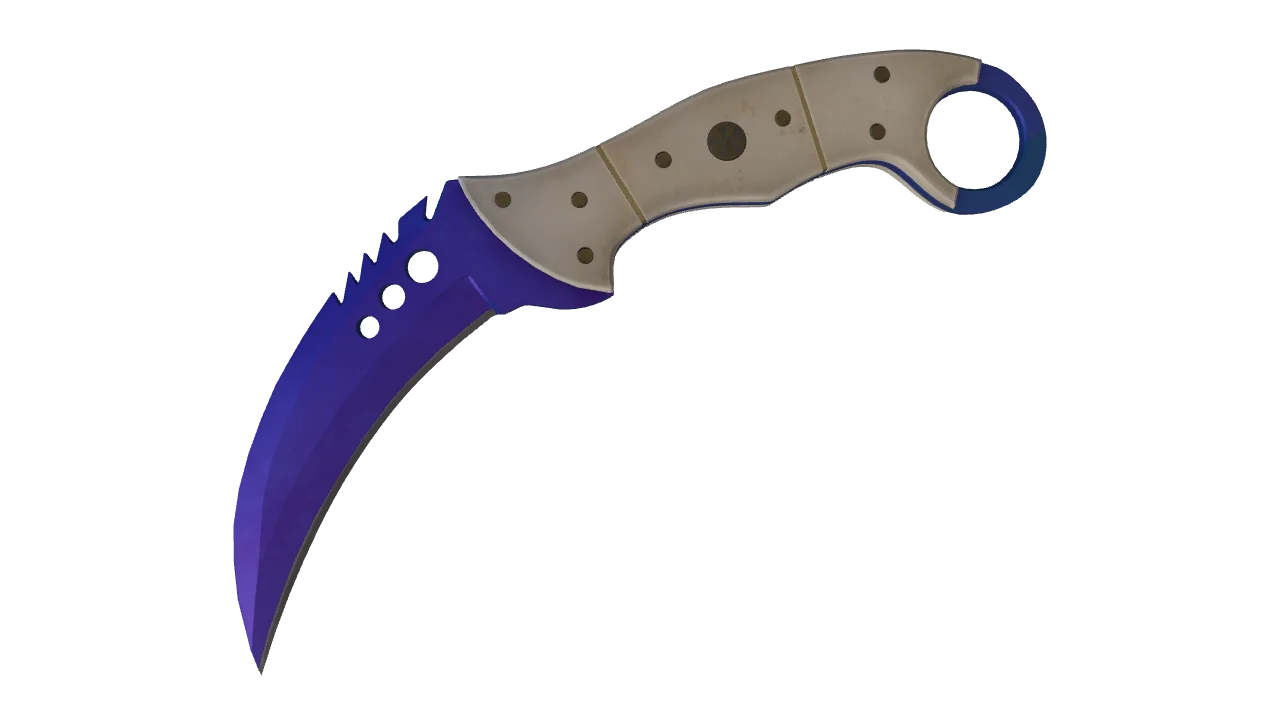 Talon Knife | Doppler (Sapphire) seed #124, front