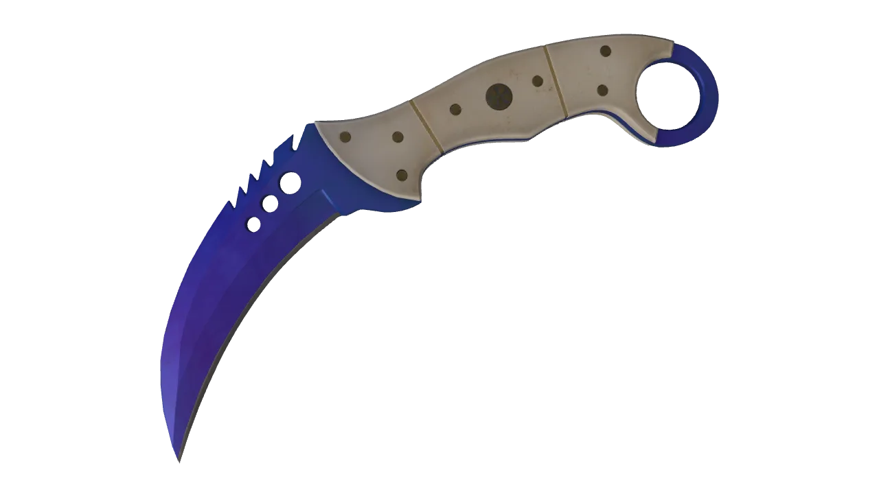 Talon Knife | Doppler (Sapphire) seed #394, front