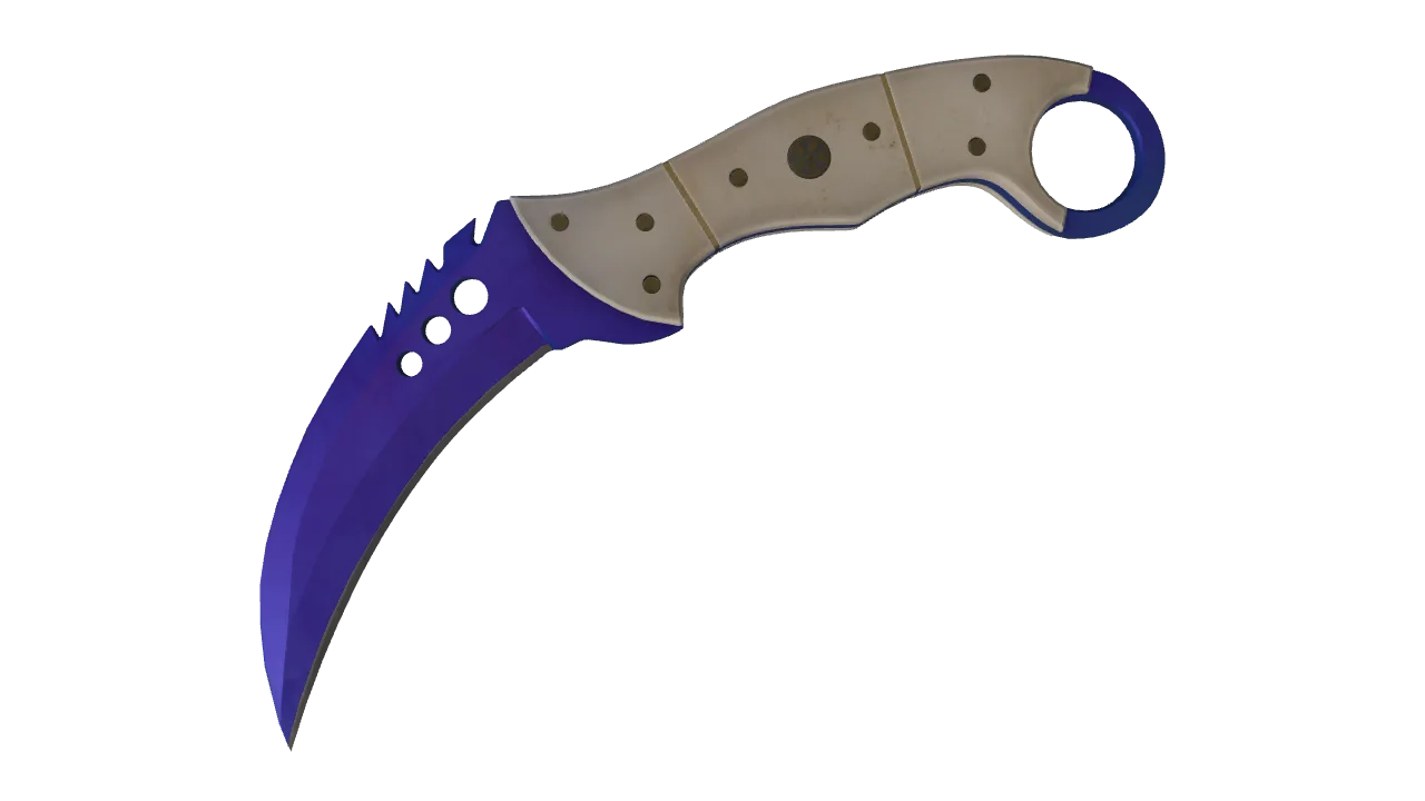 Talon Knife | Doppler (Sapphire) seed #406, front
