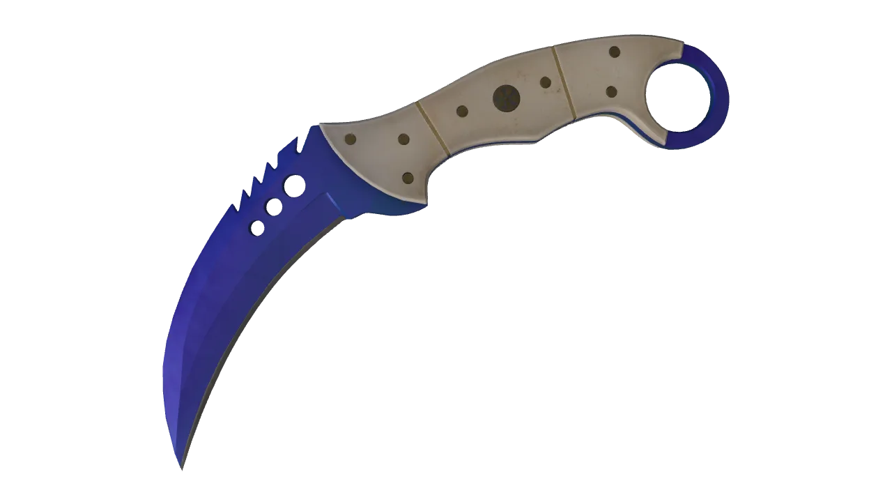 Talon Knife | Doppler (Sapphire) seed #448, front