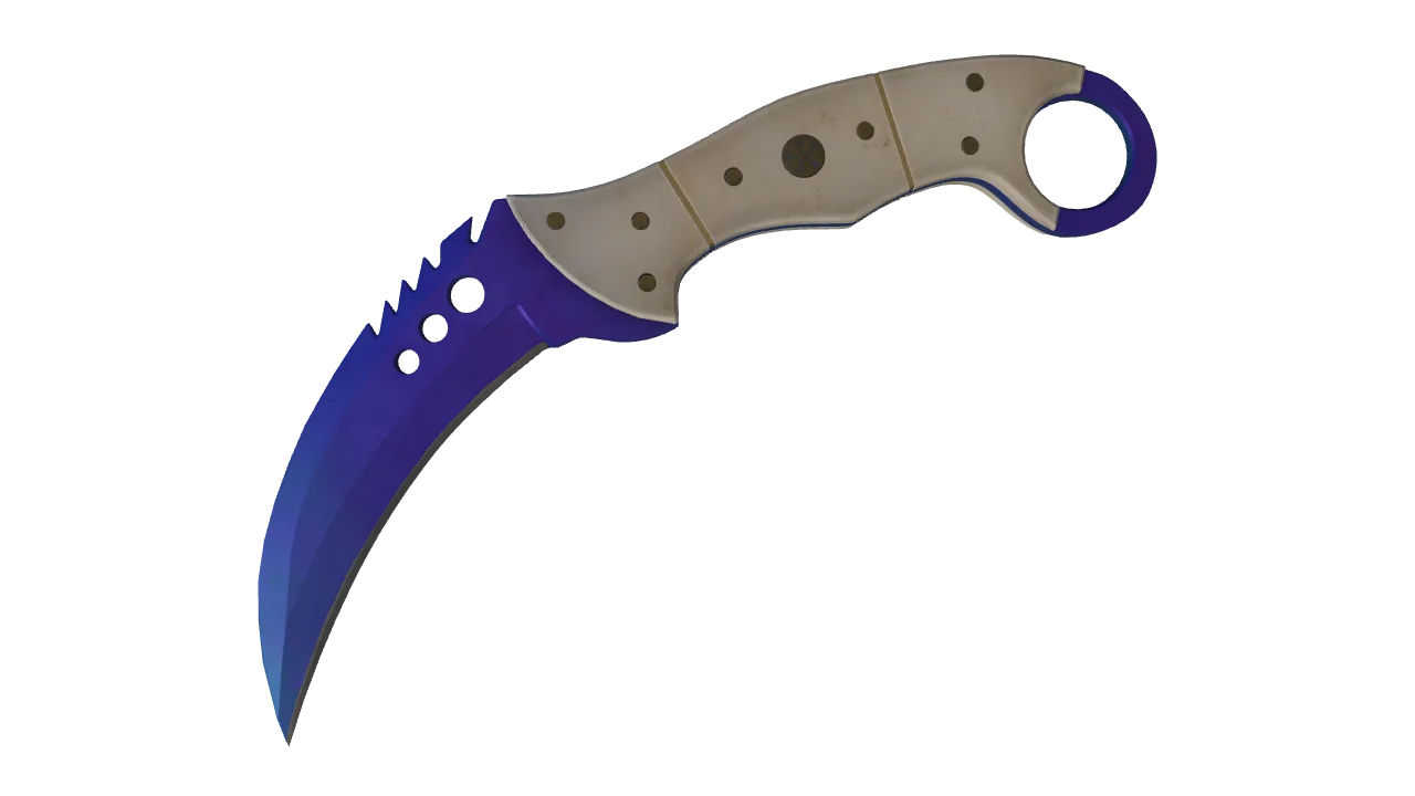 Talon Knife | Doppler (Sapphire) seed #757, front