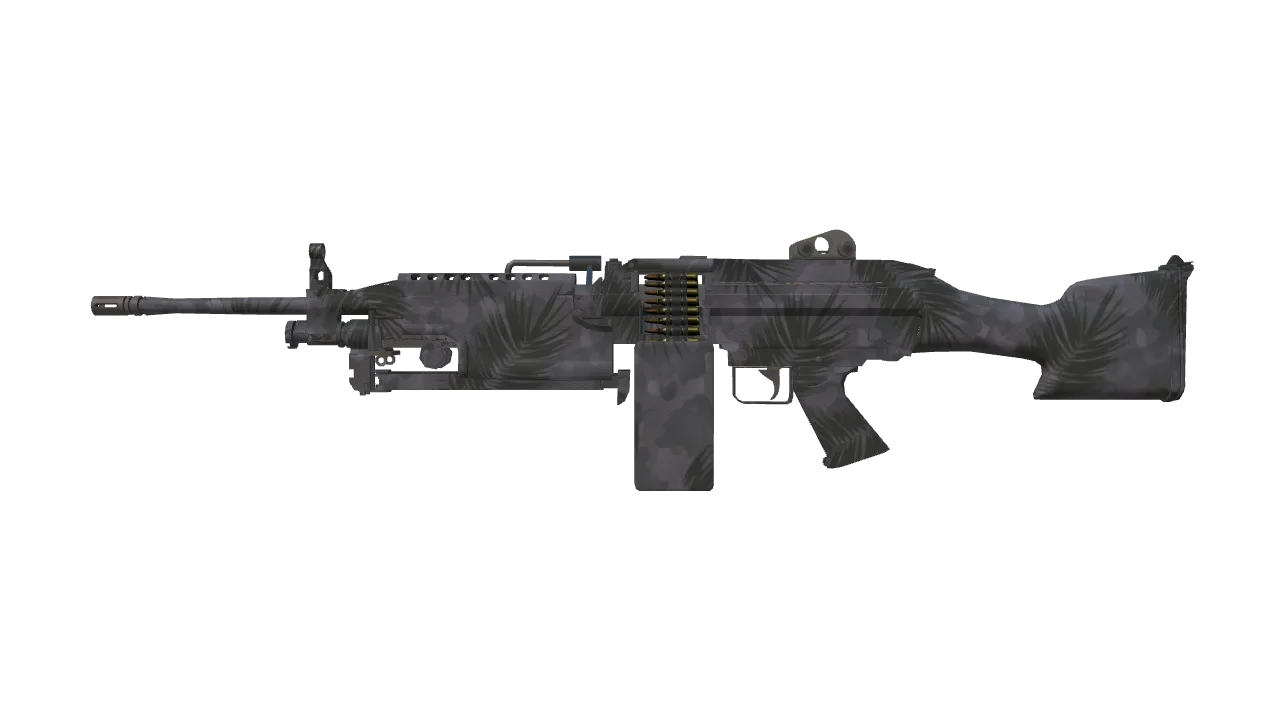 M249 | Midnight Palm (Factory New) — Dust II light, front
