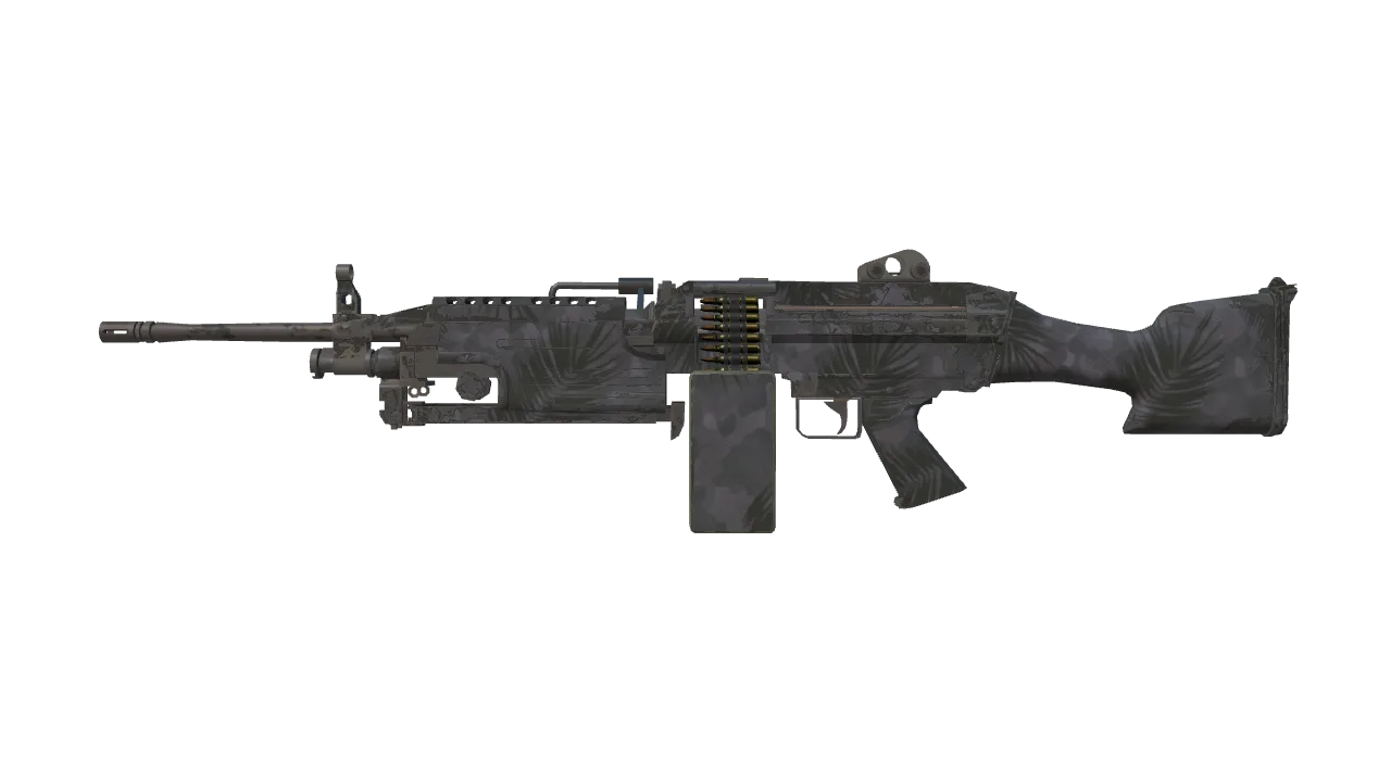 M249 | Midnight Palm (Field-Tested) — Dust II light, front