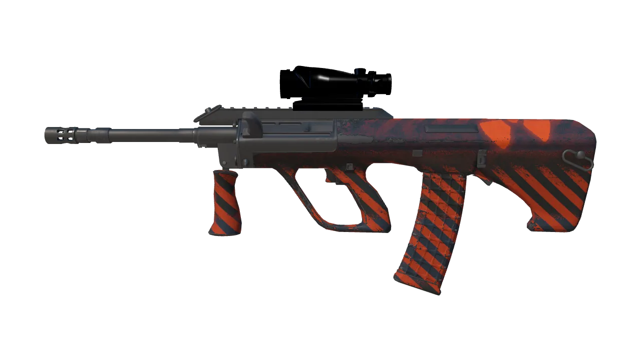 AUG | Radiation Hazard (Minimal Wear) — Dust II light, front