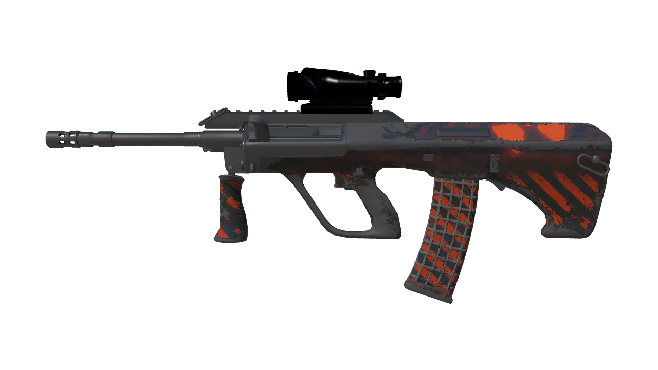 Souvenir AUG | Radiation Hazard (Well-Worn) — Dust II light, front