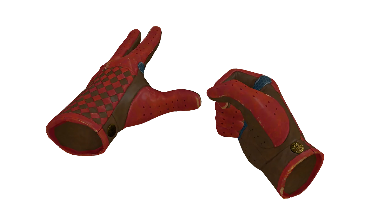 ★ Driver Gloves | Crimson Weave (Field-Tested) — Dust II light, front