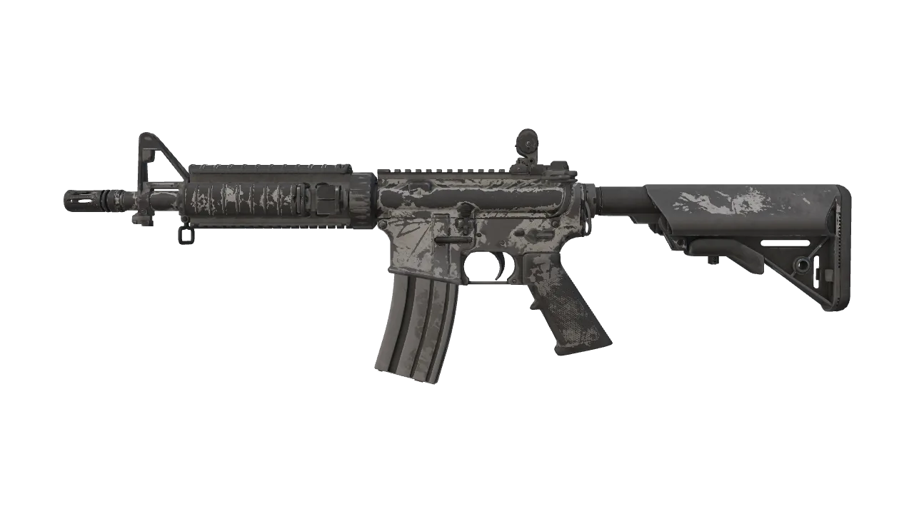 M4A4 | Aeolian Dark (Battle-Scarred) — Dust II light, front