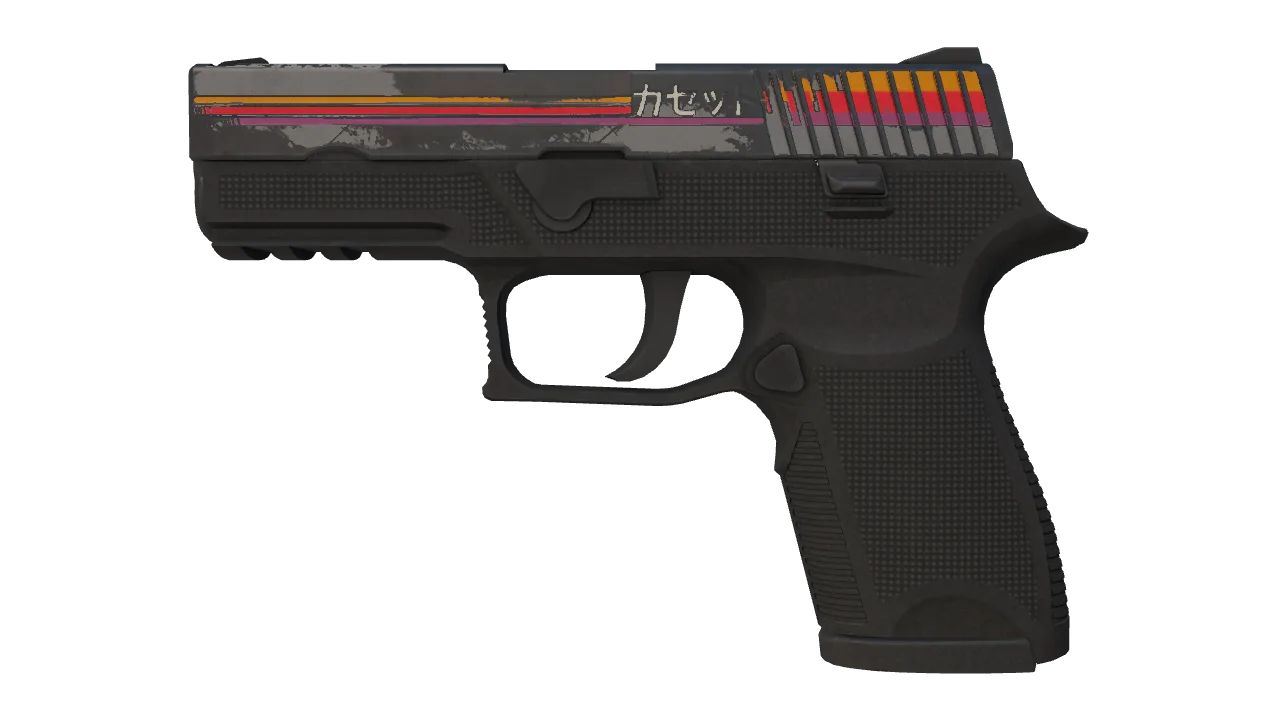 StatTrak™ P250 | Cassette (Battle-Scarred) — Dust II light, front
