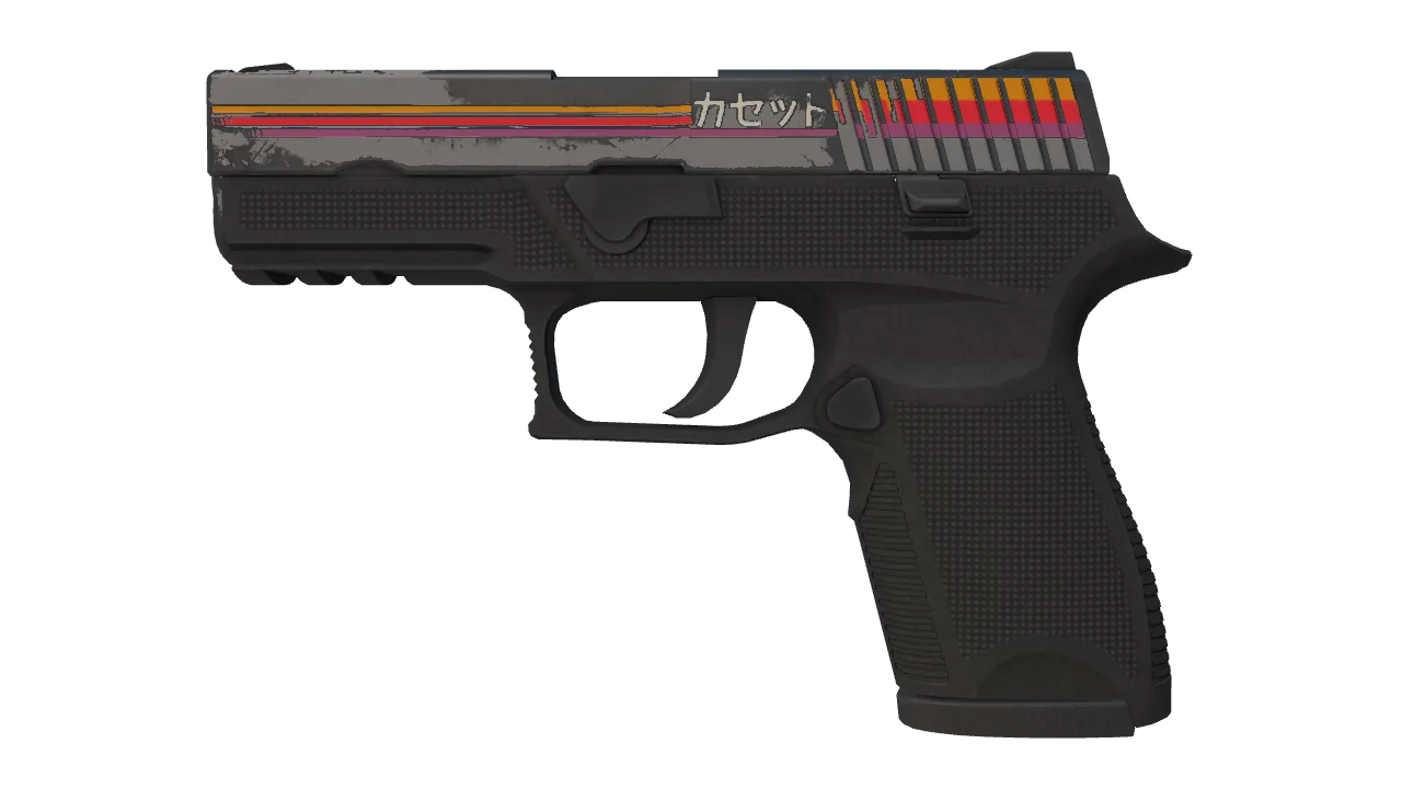 P250 | Cassette (Well-Worn) — Dust II light, front