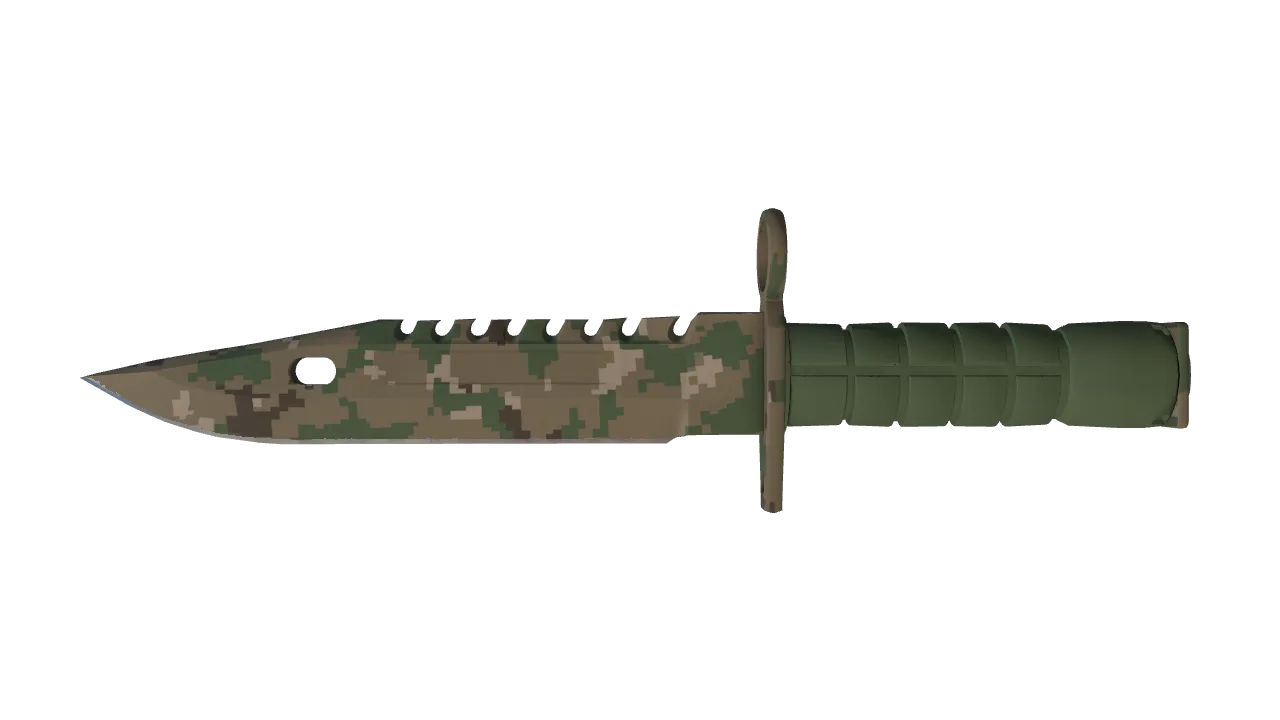 ★ M9 Bayonet | Forest DDPAT (Factory New) — Dust II light, front