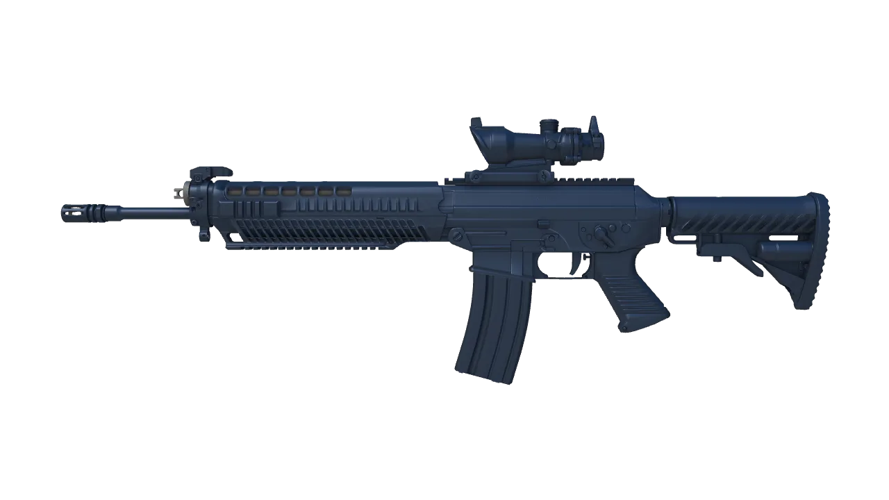 Souvenir SG 553 | Anodized Navy (Factory New) — Dust II light, front