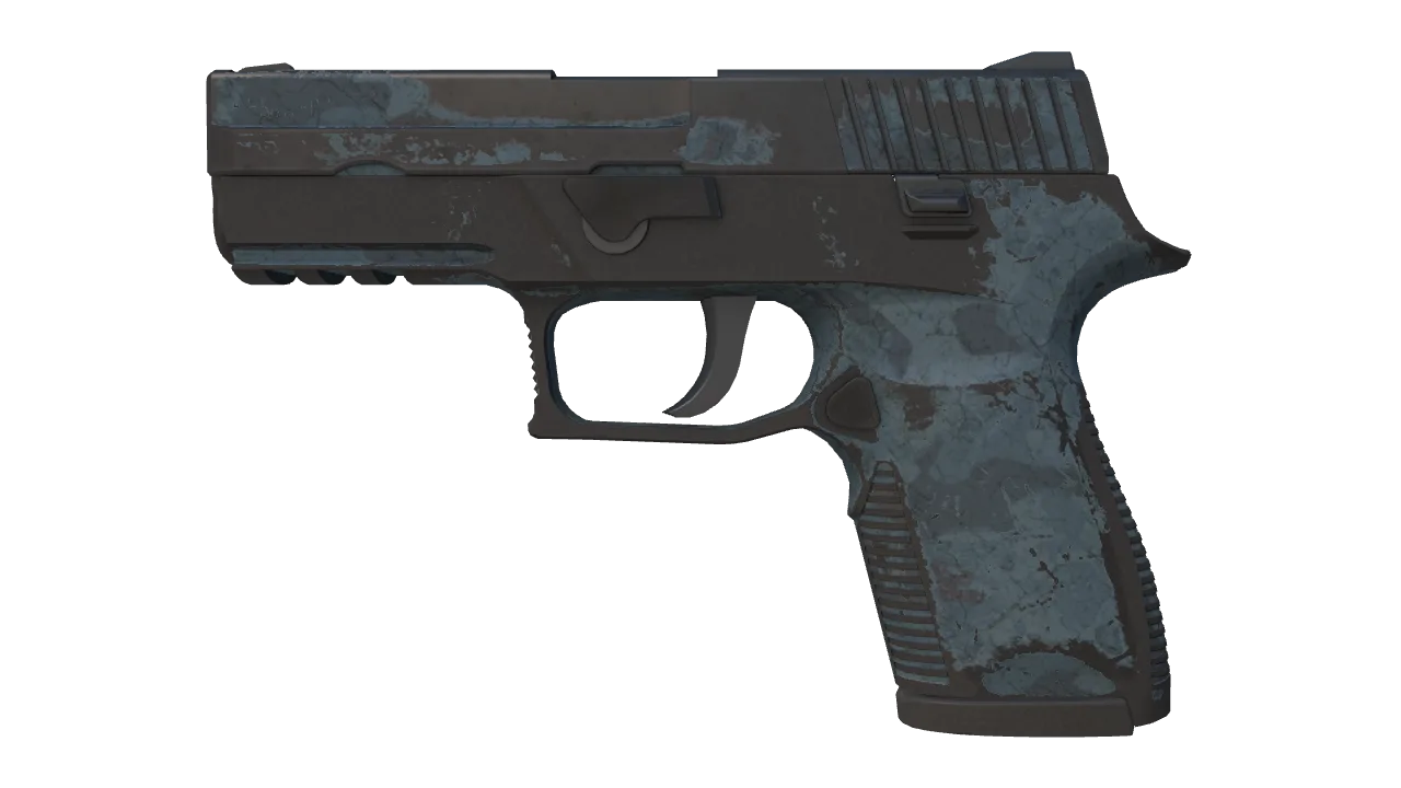 Souvenir P250 | Forest Night (Battle-Scarred) — Dust II light, front