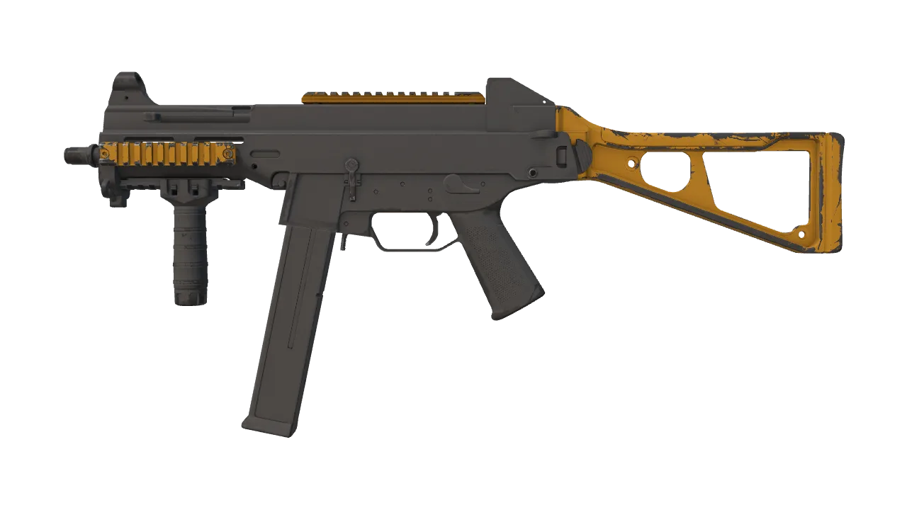 Souvenir UMP-45 | Caramel (Field-Tested) — Dust II light, front