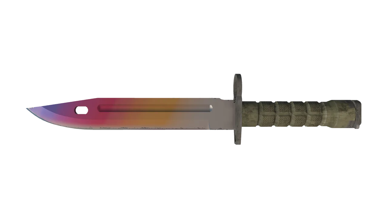 StatTrak™ ★ Bayonet | Fade (Minimal Wear) — Dust II light, front