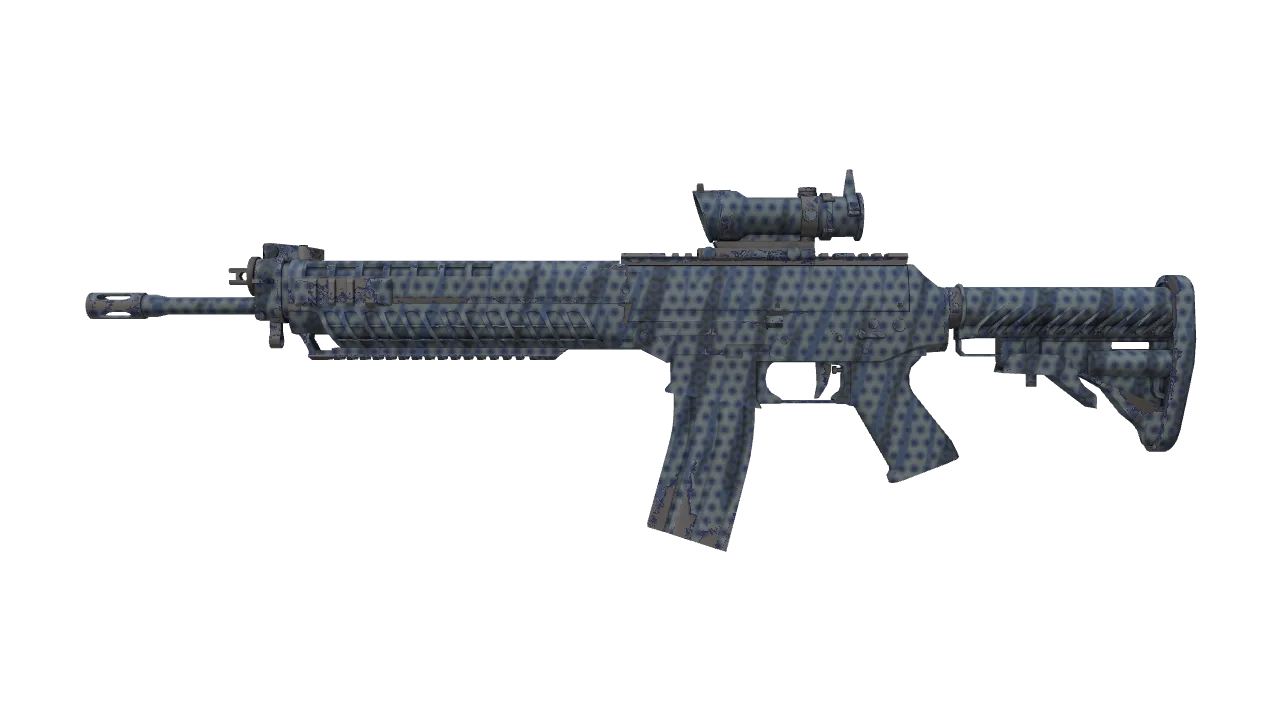 Souvenir SG 553 | Waves Perforated (Minimal Wear) — Dust II light, front