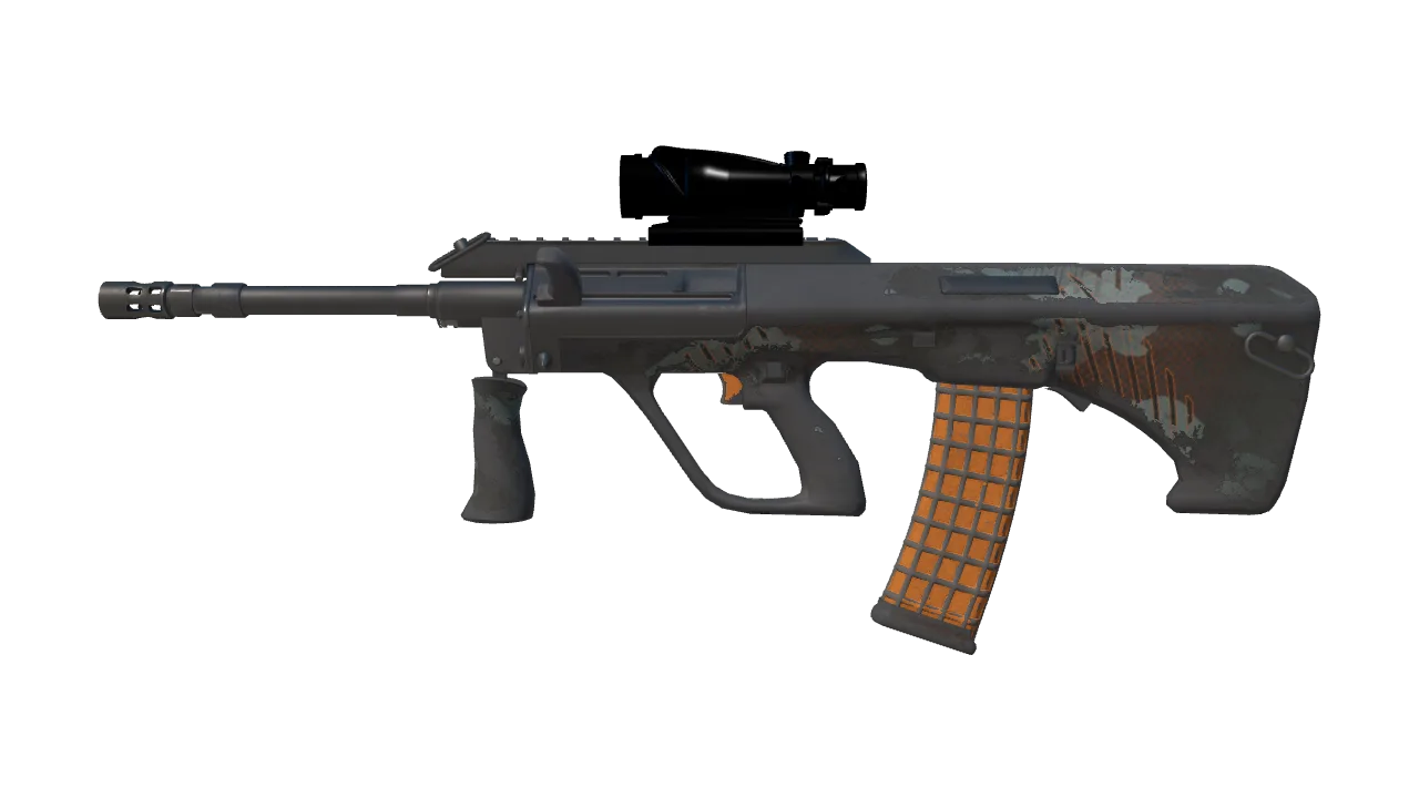 Souvenir AUG | Amber Slipstream (Battle-Scarred) — Dust II light, front